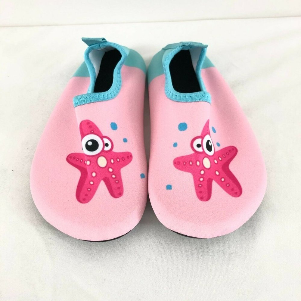 Toddler Girls Water Shoes Slip On Starfish Fabric - Picture 2 of 5